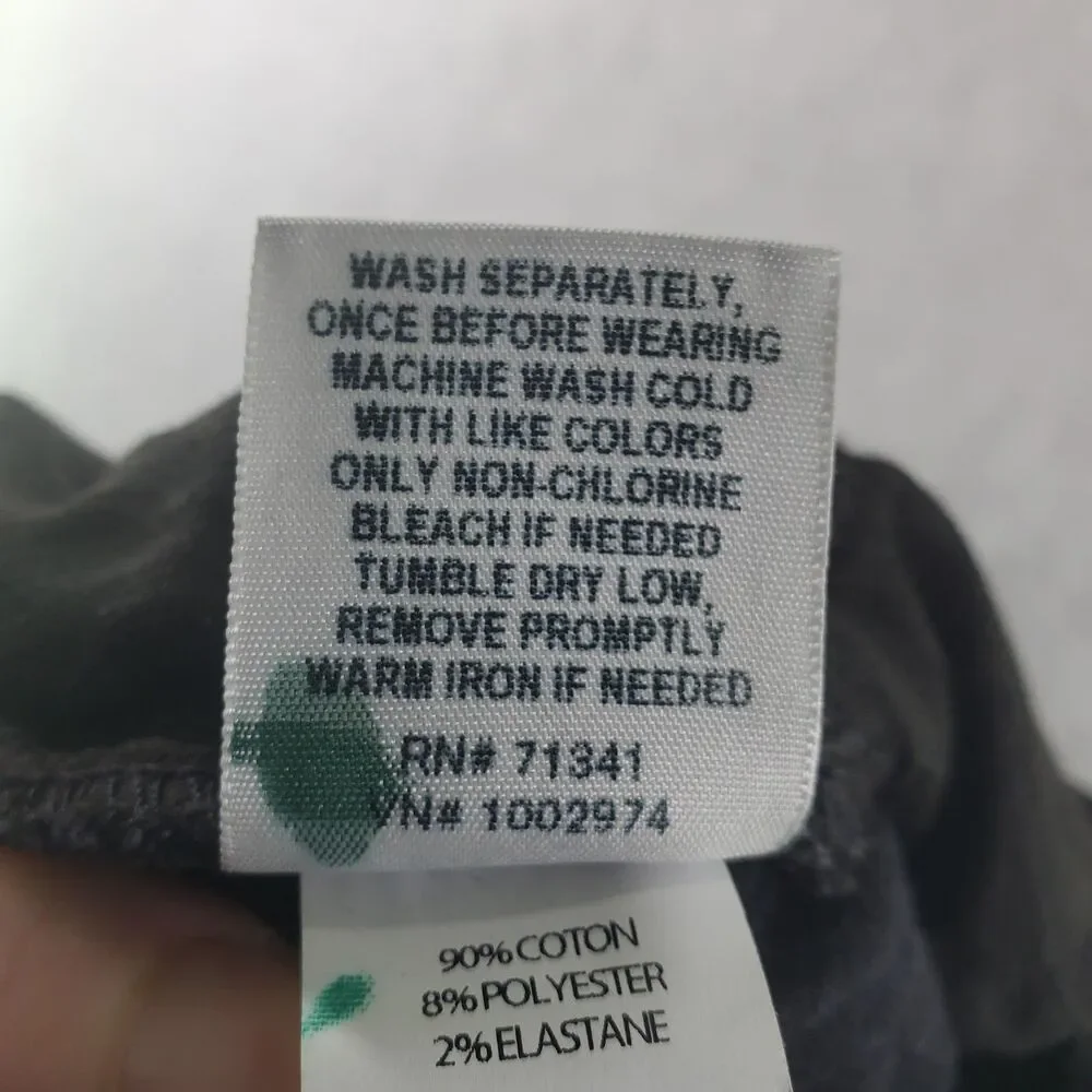 sz 2 L.L. Bean Favorite Fit Black Jeans Denim Women's Stretch 27x30 Beanflex